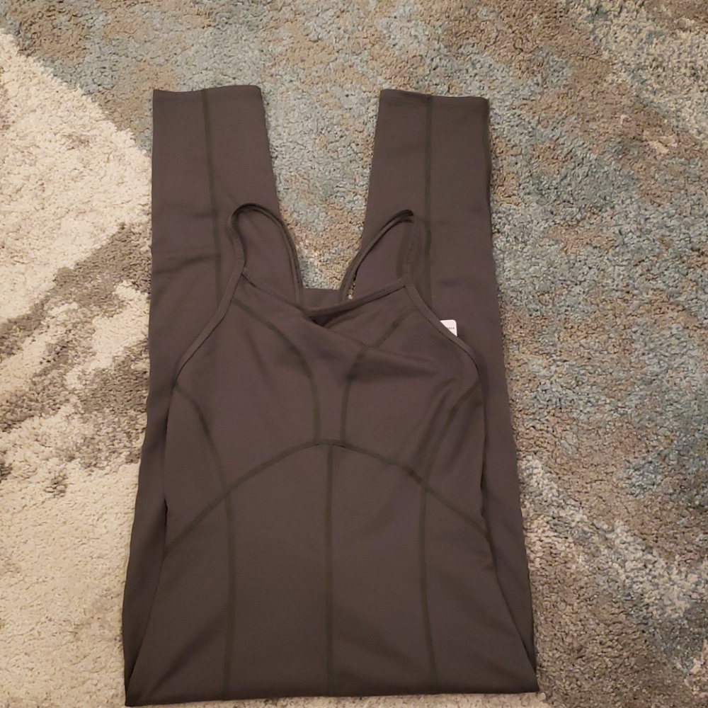 Free People Green Workout Onesie/Jumpsuit